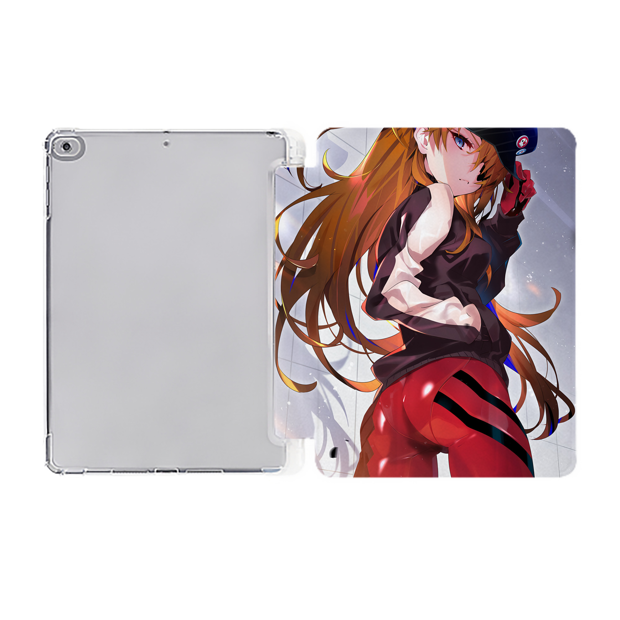 （画像用） EVA 新世紀エヴァンゲリオン IPad ケース ペン収納付き 三つ折りスタンド PUレザー×シリコン 対応機種9.5/10.5/10.9インチ